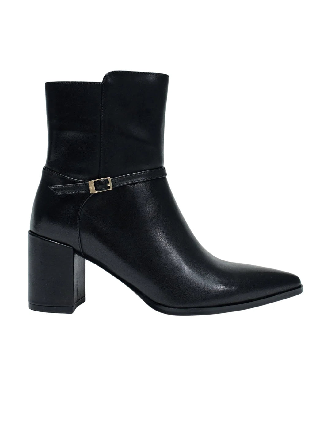 Bota Piel Hebilla Salsa Jeans Negro | Bicos de Fío