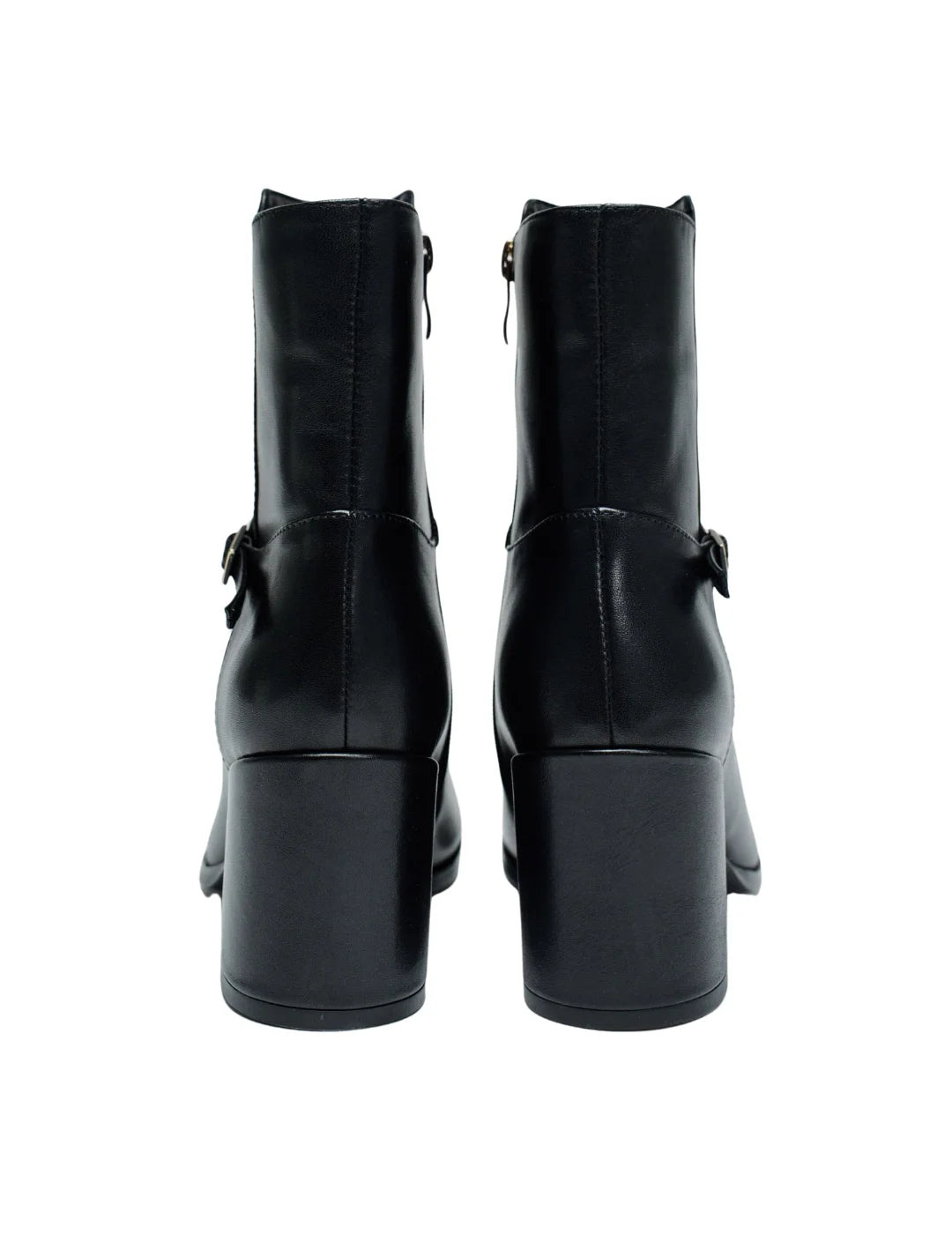 Bota Piel Hebilla Salsa Jeans Negro | Bicos de Fío