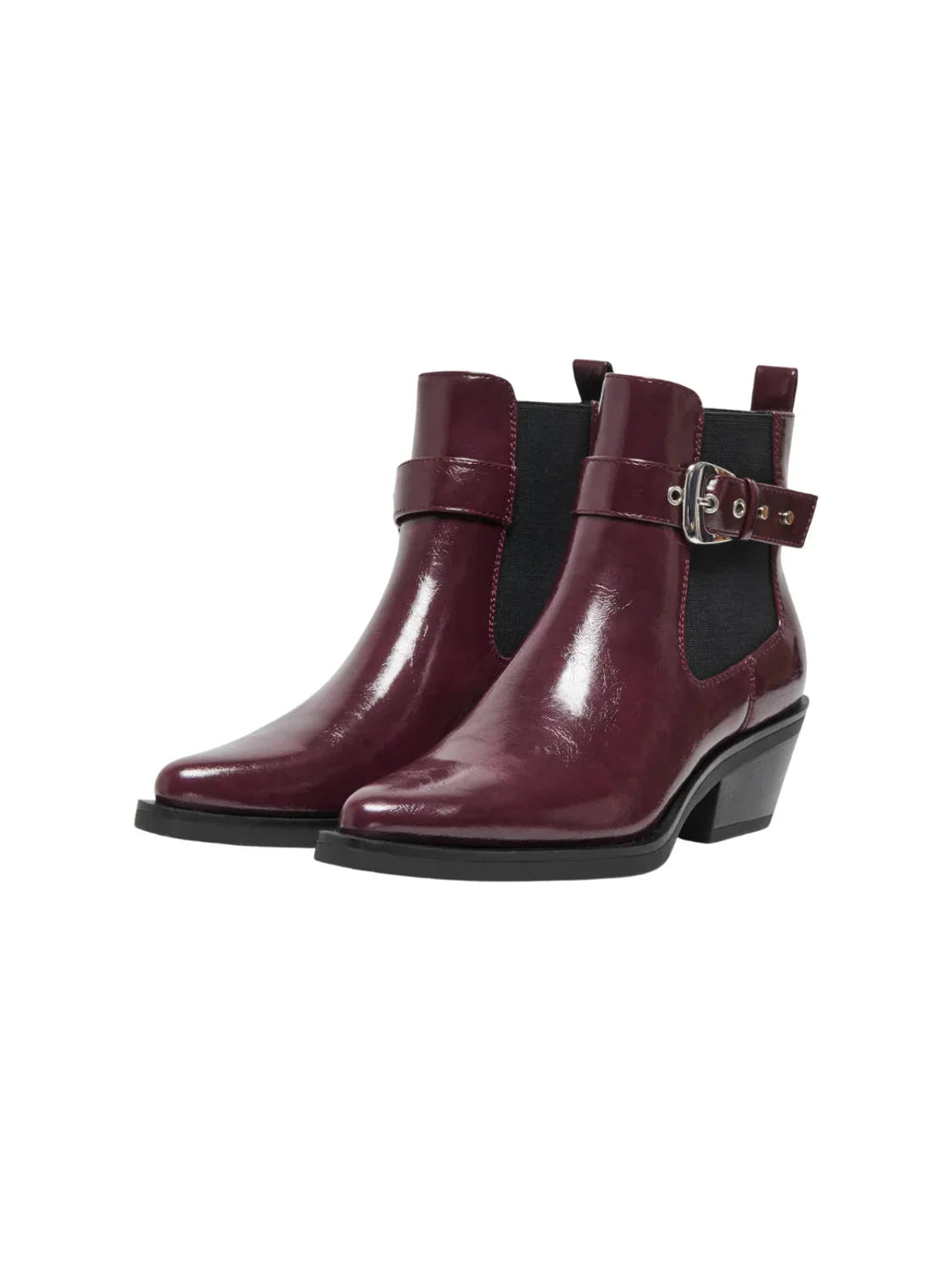 Bota Hebilla ONLY Amie Burgundy | Bicos de Fío