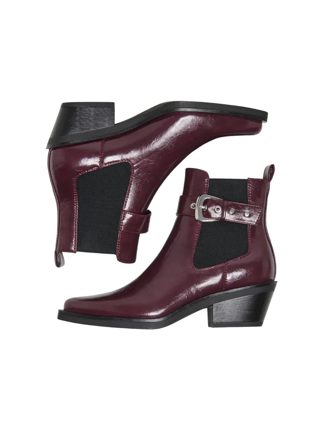 Bota Hebilla ONLY Amie Burgundy | Bicos de Fío