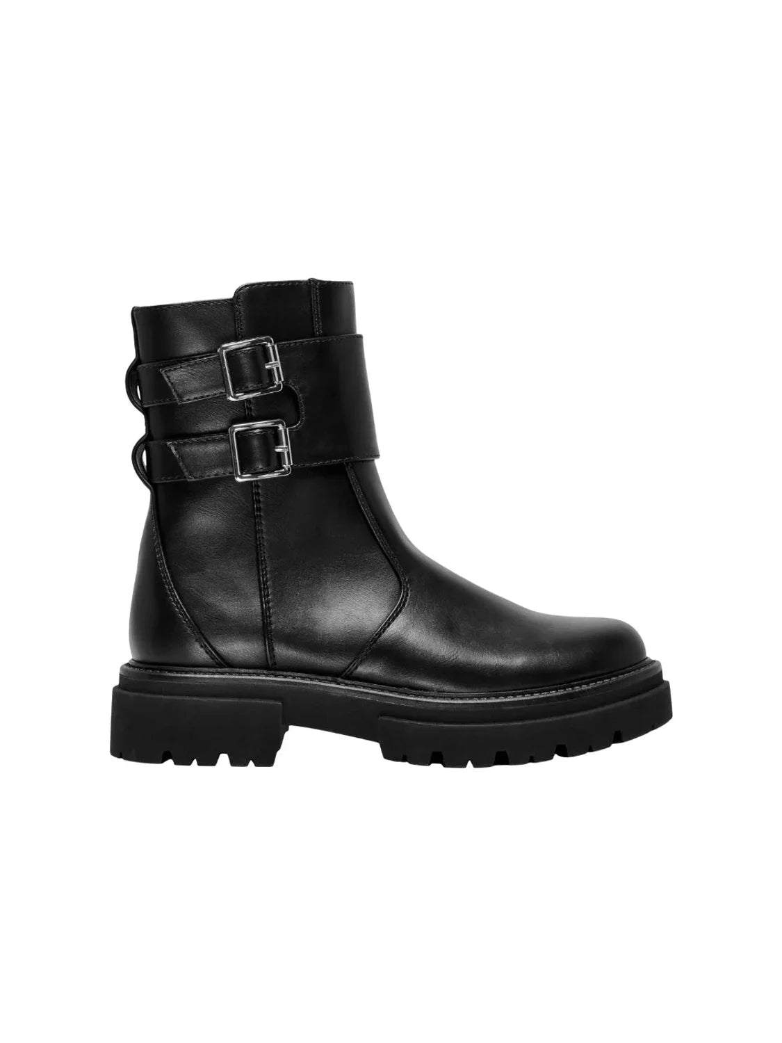 Bota Doble Hebilla ONLY Trinity Negro | Bicos de Fío