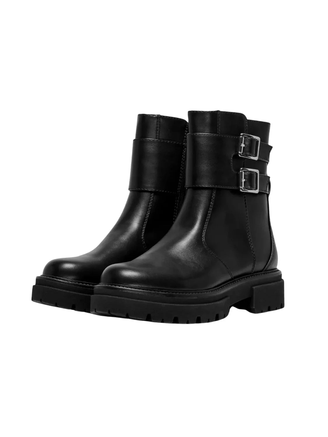 Bota Doble Hebilla ONLY Trinity Negro | Bicos de Fío