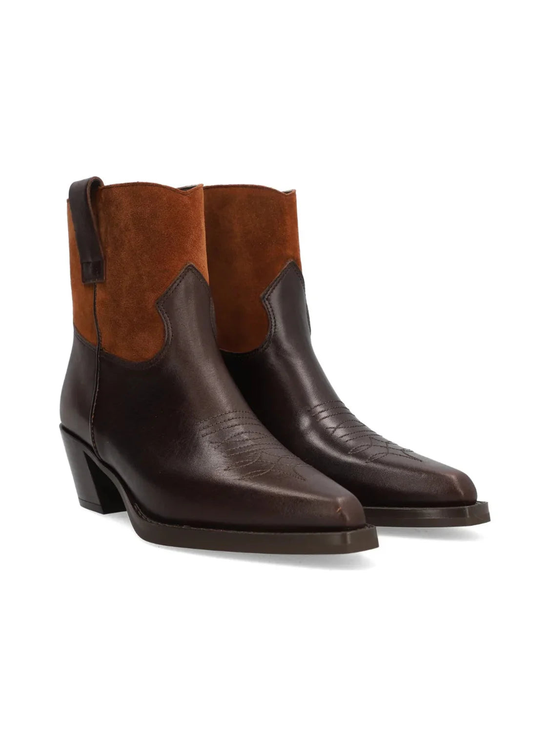 Botines ALPE Brooklyn Bicolor Marrón | Bicos de Fío