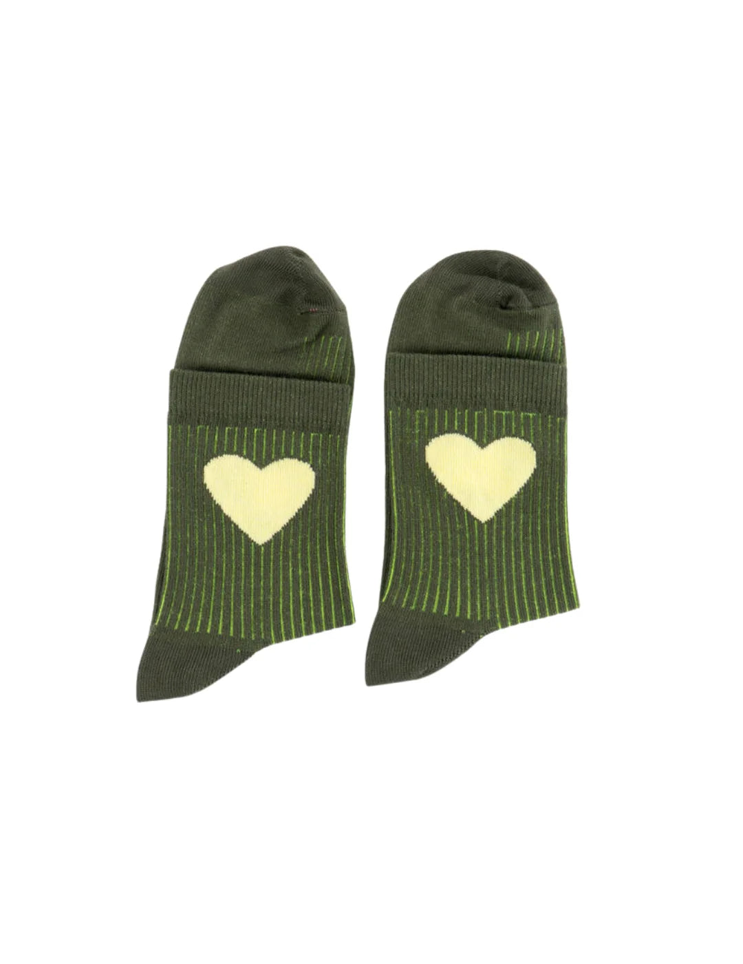 Calcetines Victoria Corazón Verde | Bicos de Fío