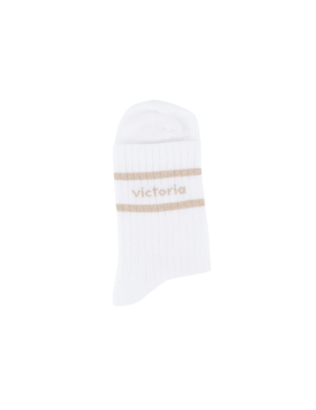Calcetines Blancos Victoria Ribete Dorado | Bicos de Fío