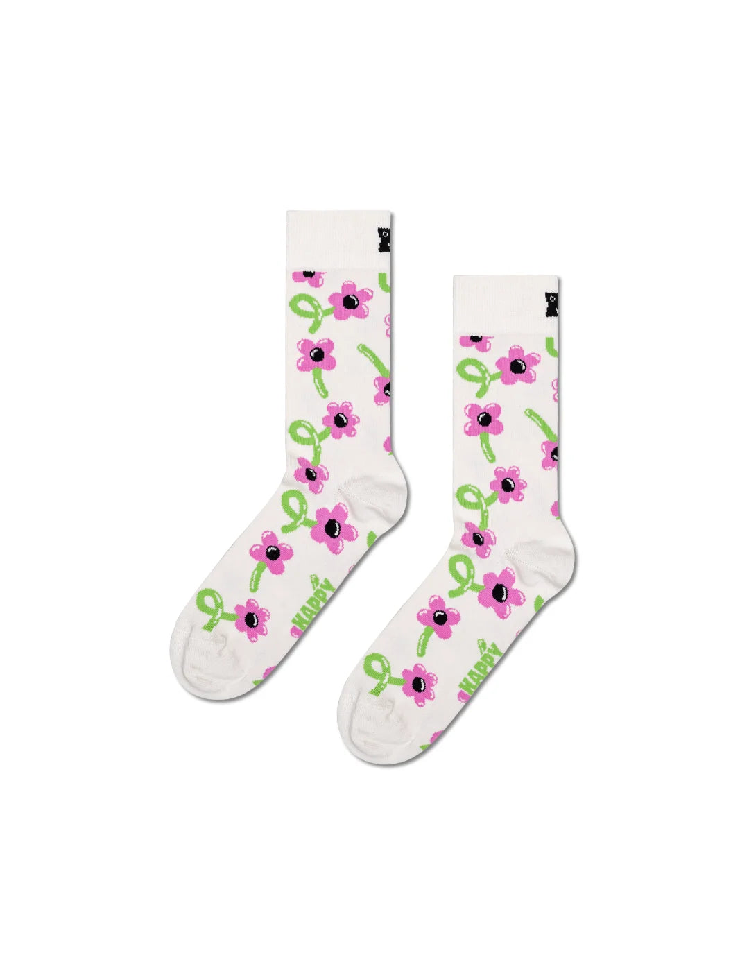 Calcetines Happy Socks Balloon Flower Blanco | Bicos de Fío