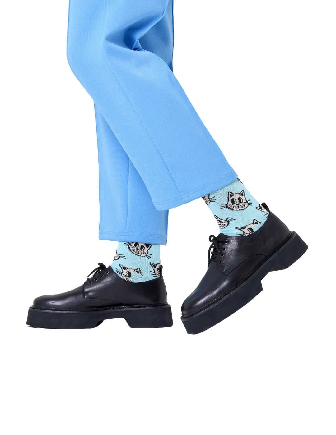 Calcetines Happy Socks Cat Azul | Bicos de Fío