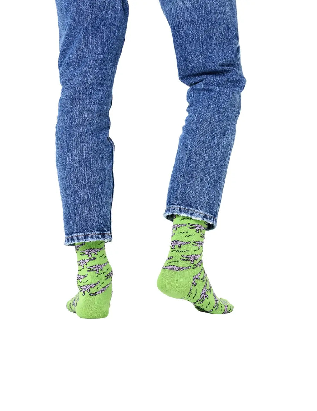 Calcetines Happy Socks Crocodile Verde | Bicos de Fío