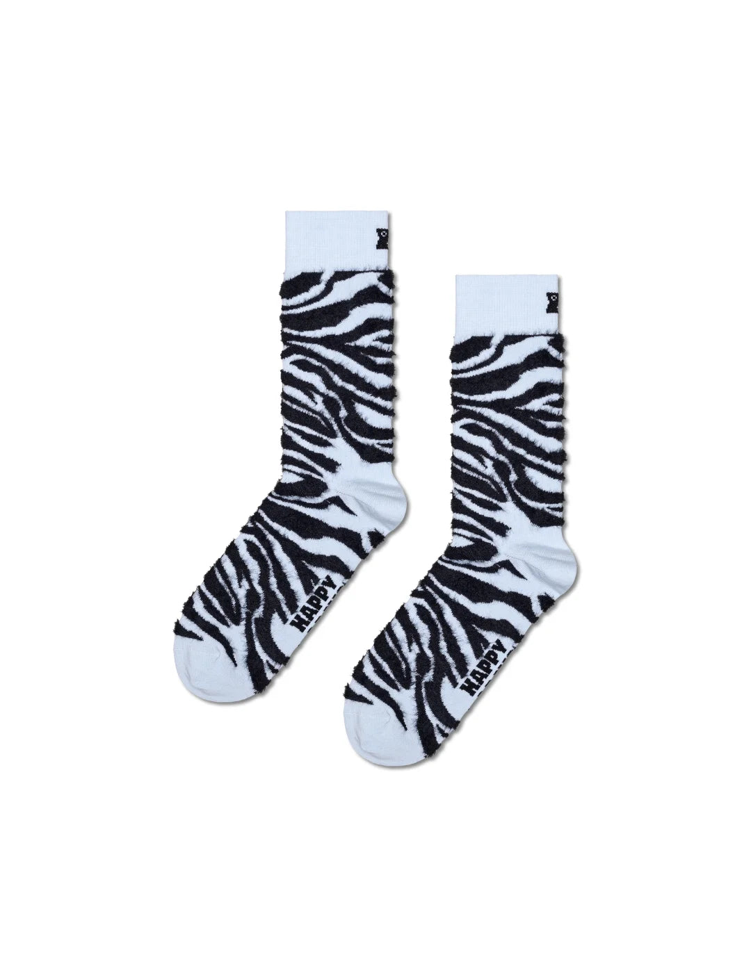Calcetines Happy Socks Fluffy Zebra Blanco | Bicos de Fío