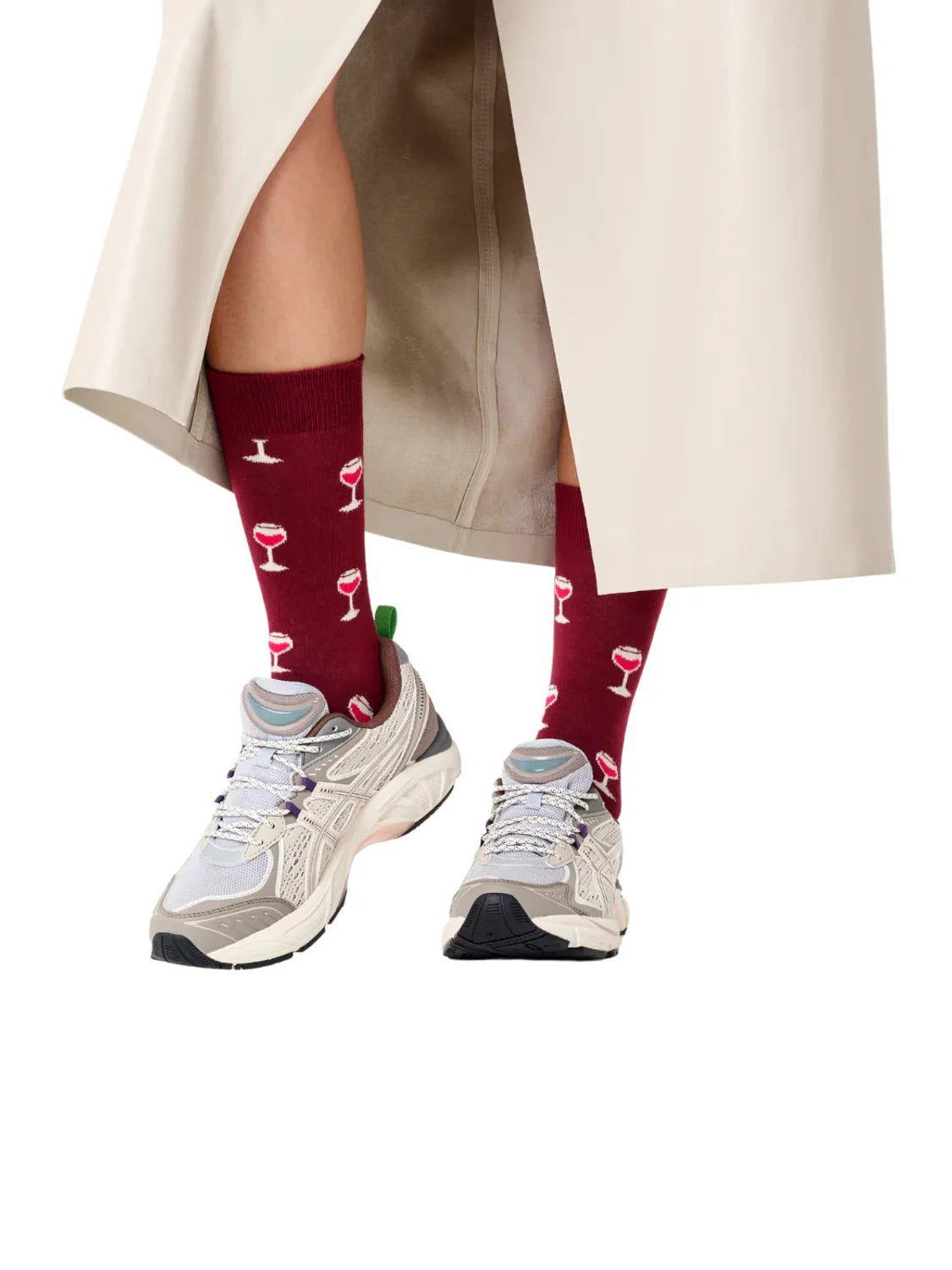 Calcetines Happy Socks Glass Of Wine Granate | Bicos de Fío