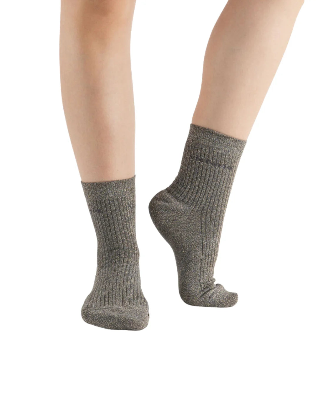 Calcetines Lisos Victoria Lurex Antracita | Bicos de Fío