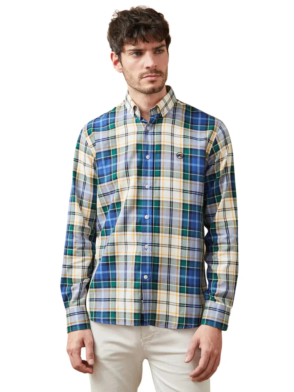 Camisa De Cuadros Altonadock Azul | Bicos de Fío