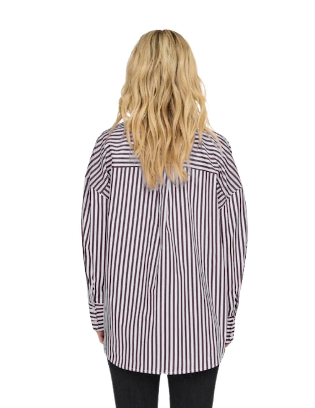 Camisa Suelta JDY Vesper Rayas Gris | Bicos de Fío