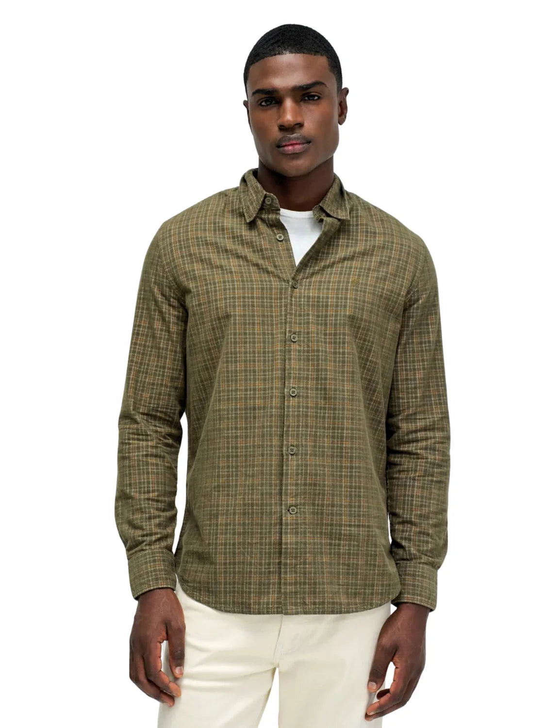 Camisa Bombasina Salsa Jeans Verde | Bicos de Fío