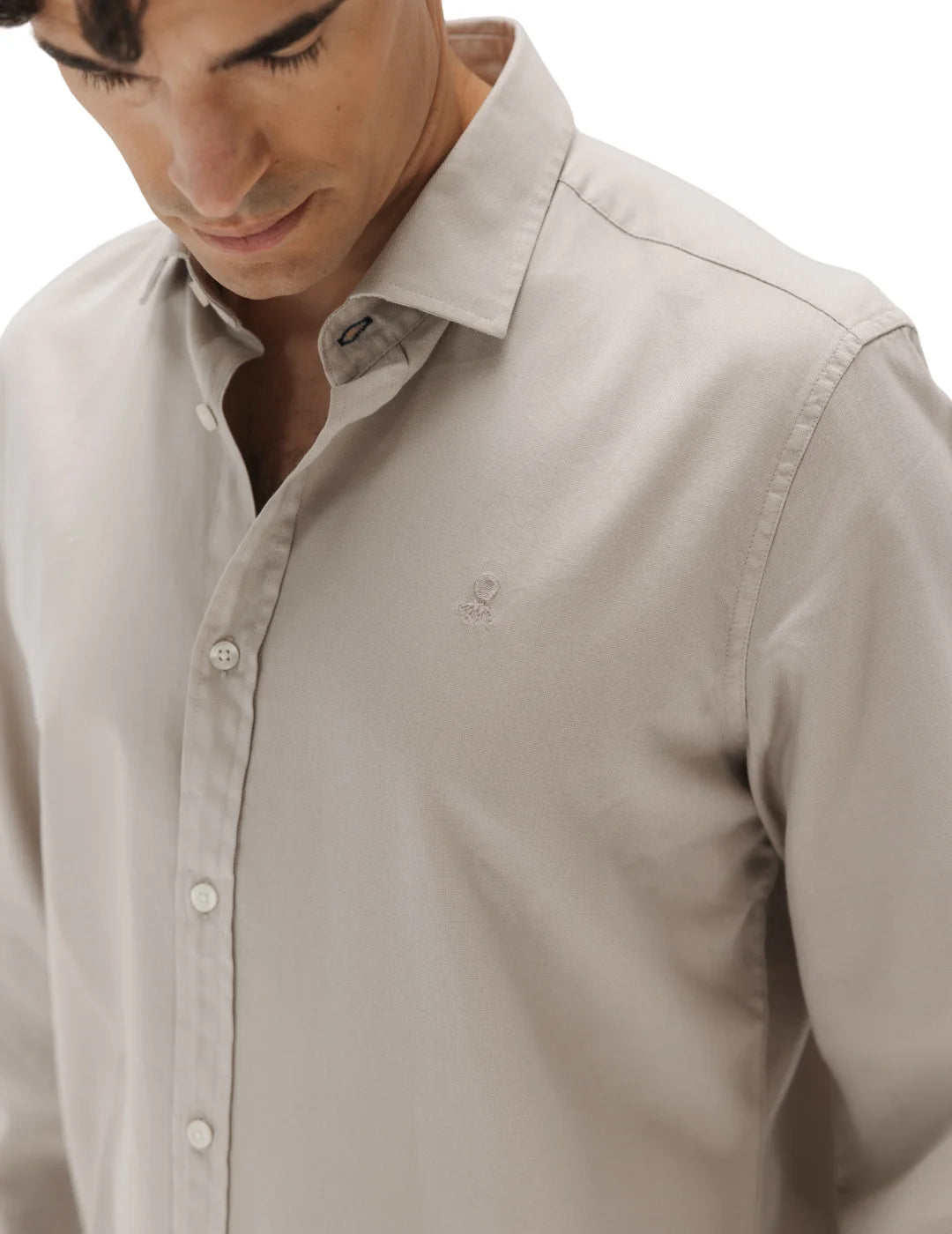 Camisa Casual El Pulpo Garment Dyed Arena | Bicos de Fío