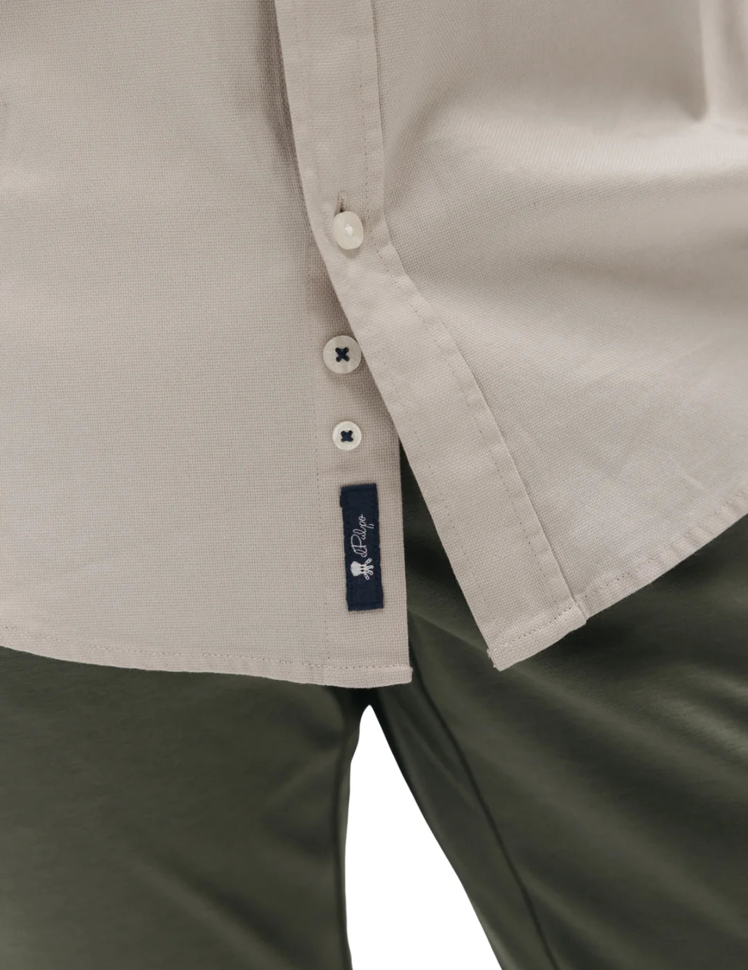Camisa Casual El Pulpo Garment Dyed Arena | Bicos de Fío