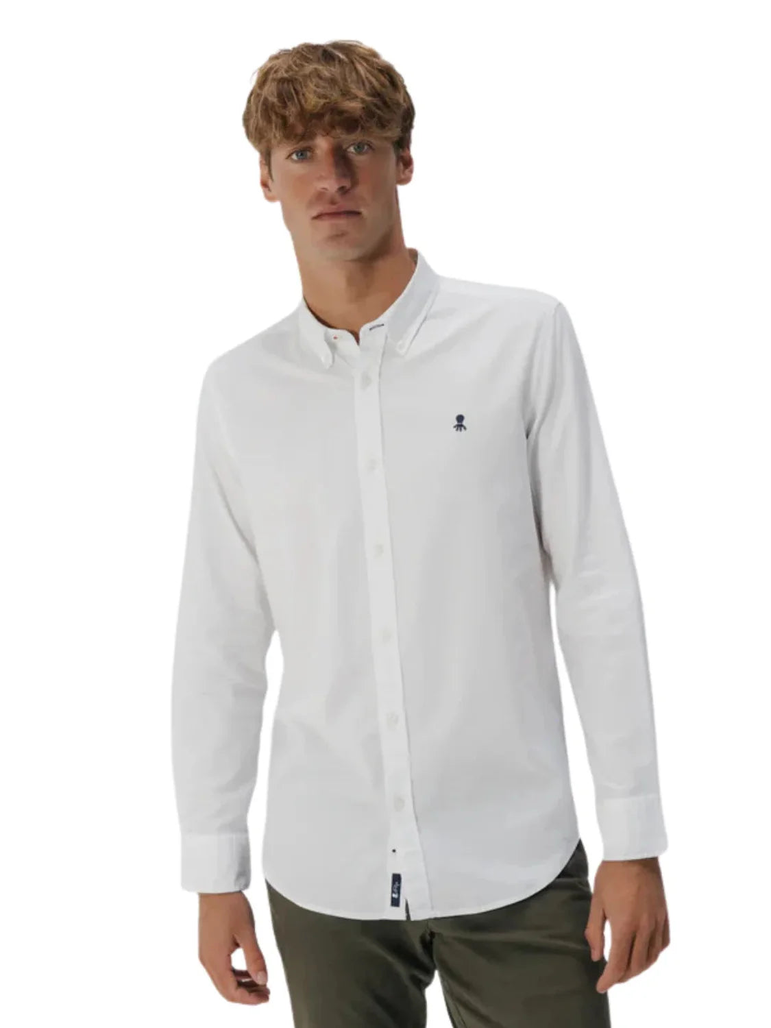 Camisa Oxford Casual El Pulpo Blanco | Bicos de Fío