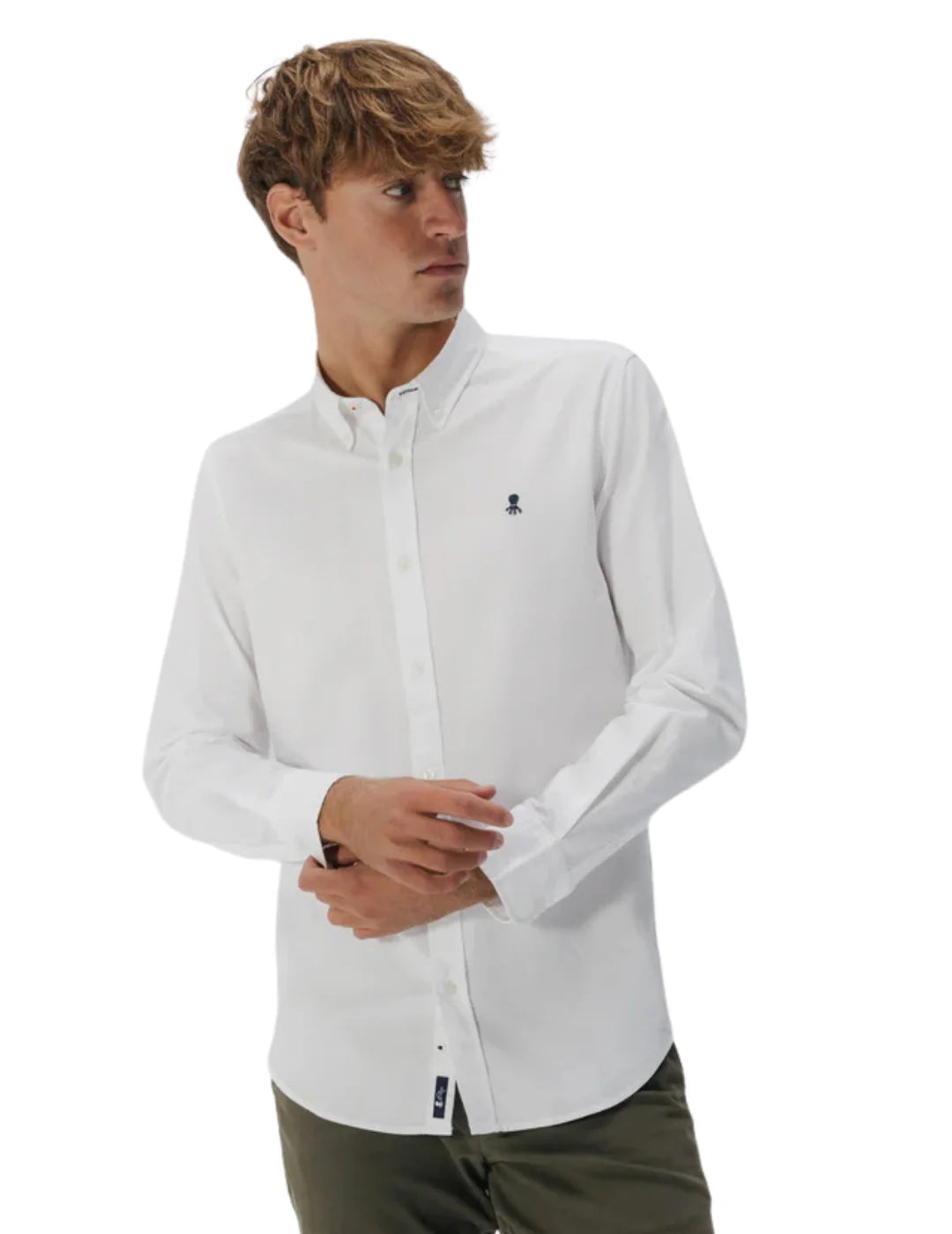 Camisa Oxford Casual El Pulpo Blanco | Bicos de Fío