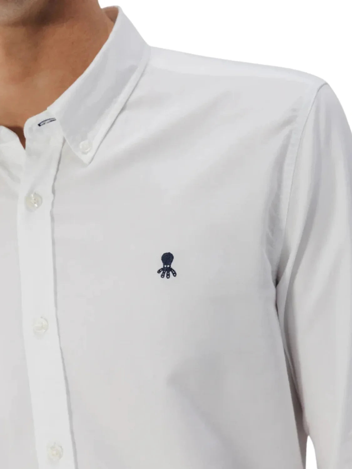 Camisa Oxford Casual El Pulpo Blanco | Bicos de Fío