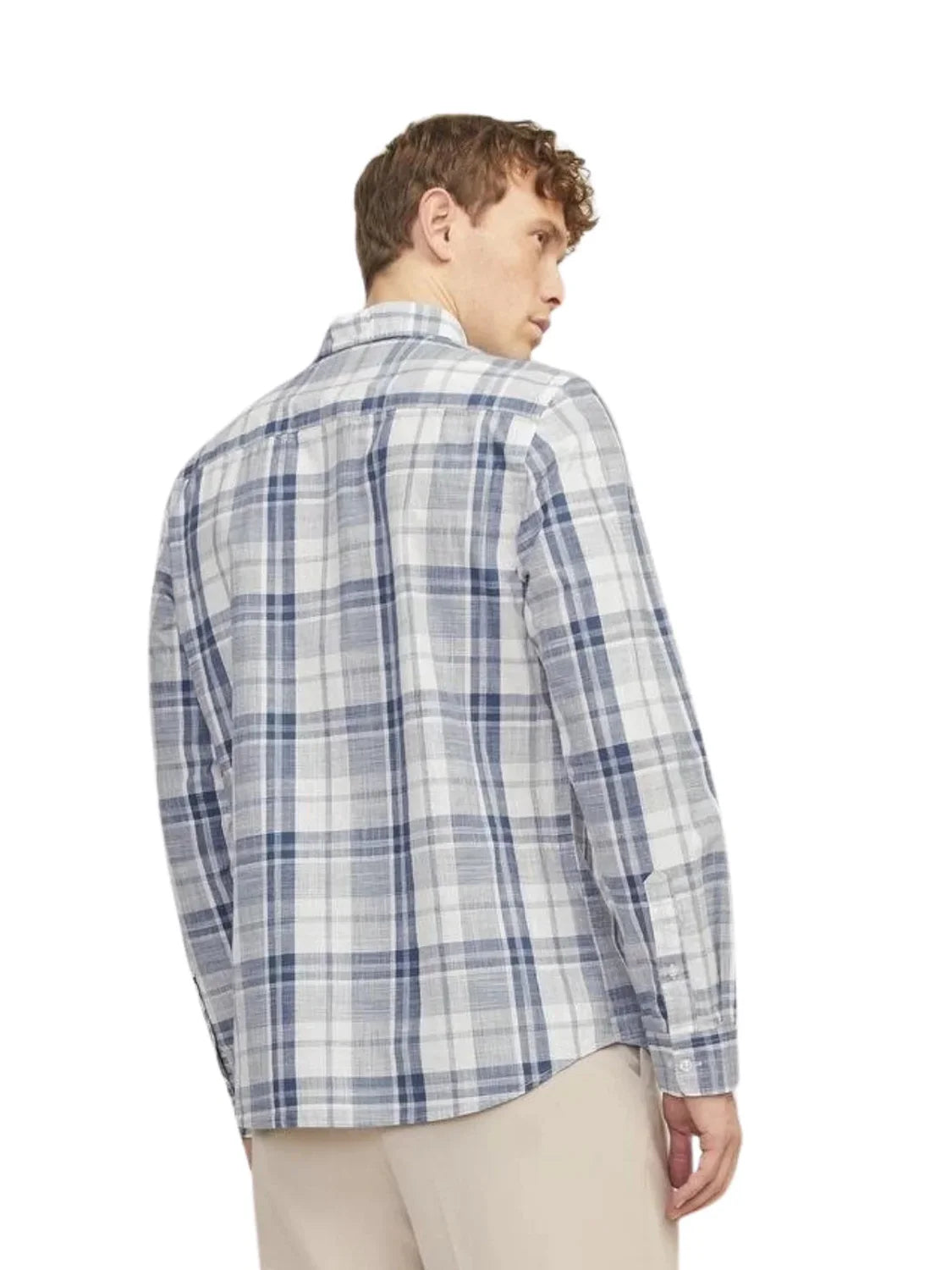Camisa De Cuadros Jack & Jones BluBrook Azul | Bicos de Fío