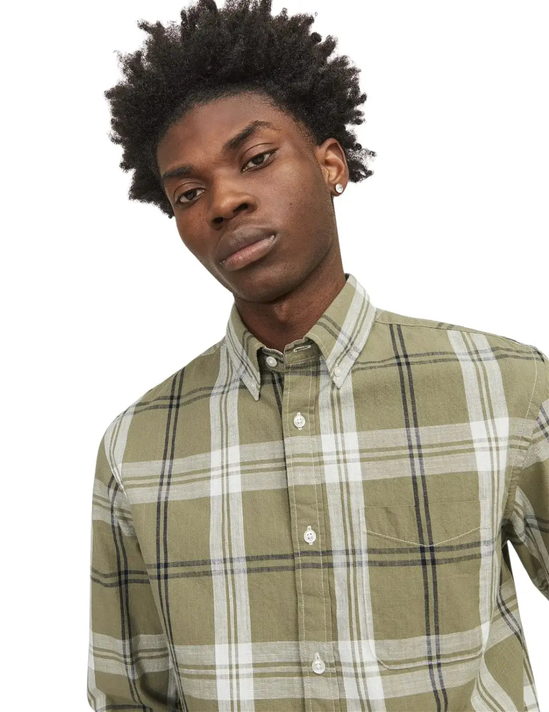 Camisa De Cuadros Jack & Jones BluBrook Verde | Bicos de Fío