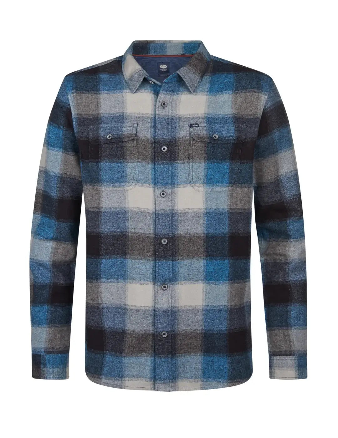 Camisa Cuadros Petrol Industries Casper Azul Indie | Bicos de Fío