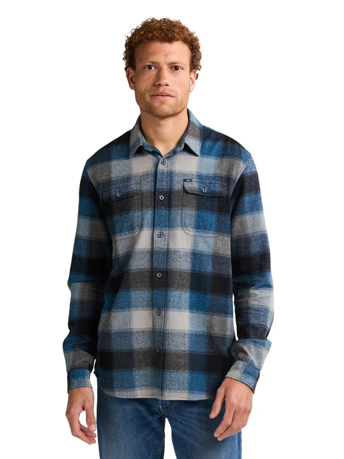Camisa Cuadros Petrol Industries Casper Azul Indie | Bicos de Fío