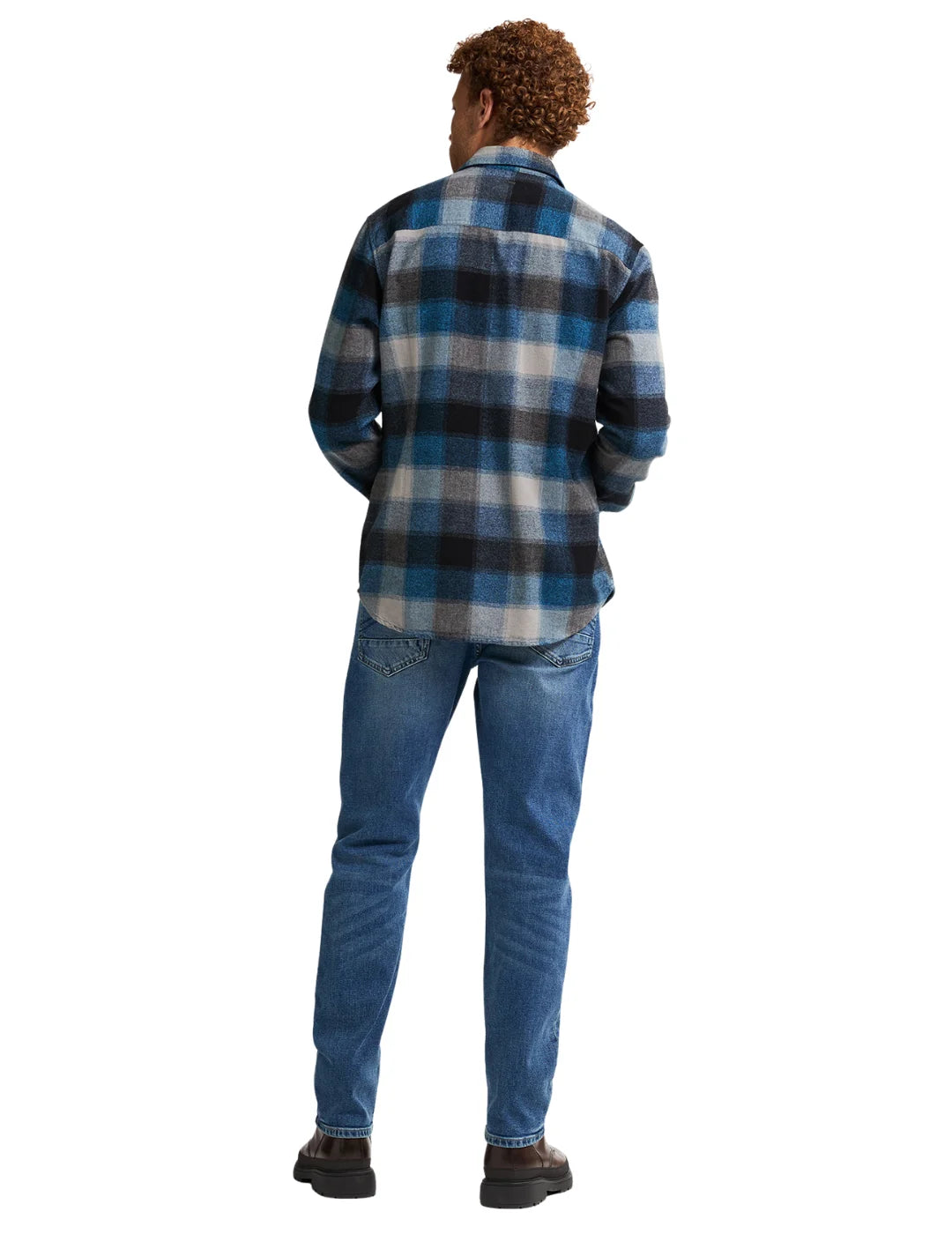 Camisa Cuadros Petrol Industries Casper Azul Indie | Bicos de Fío
