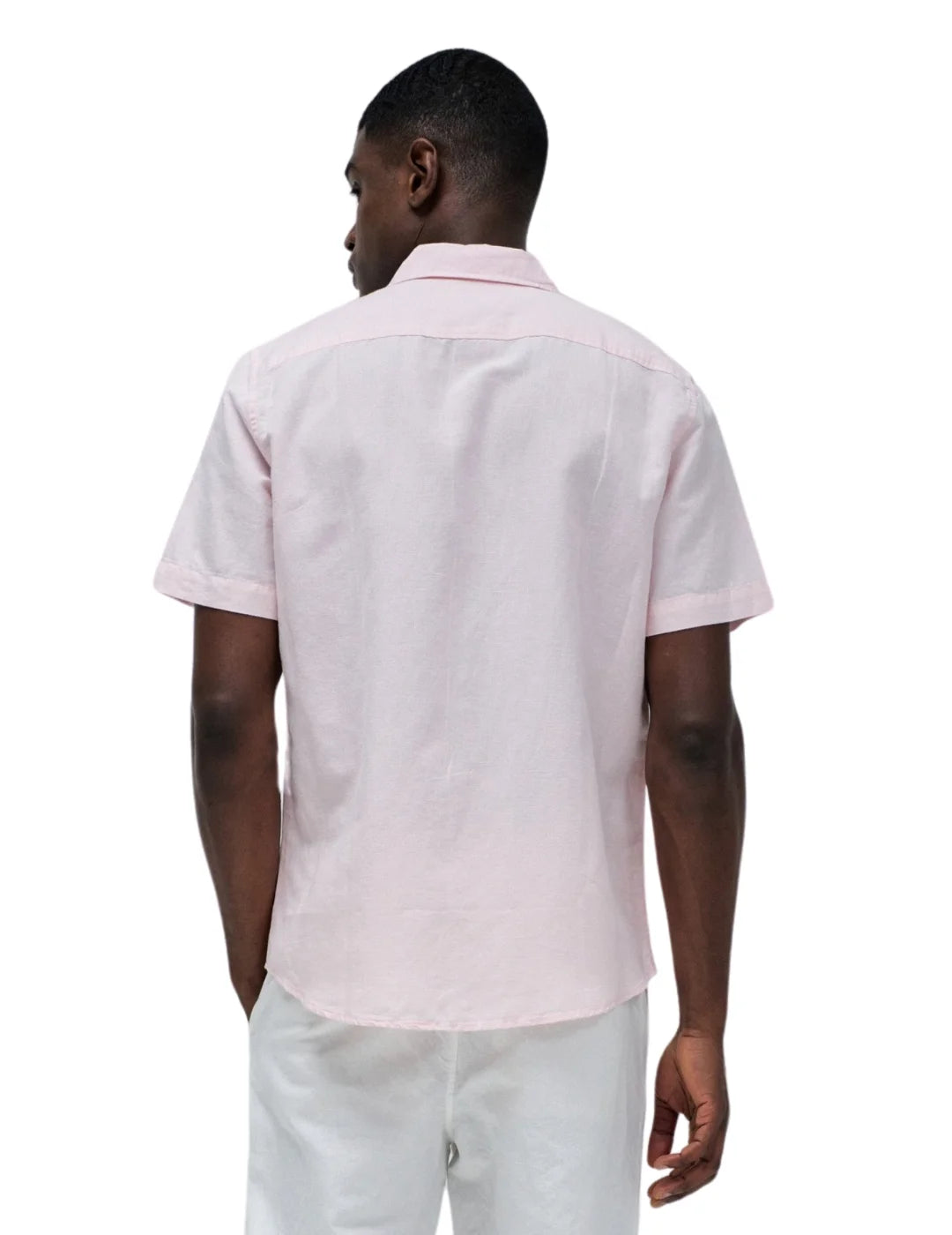 Camisa Manga Corta Lino Salsa Jeans Rosa - Bicos de Fío