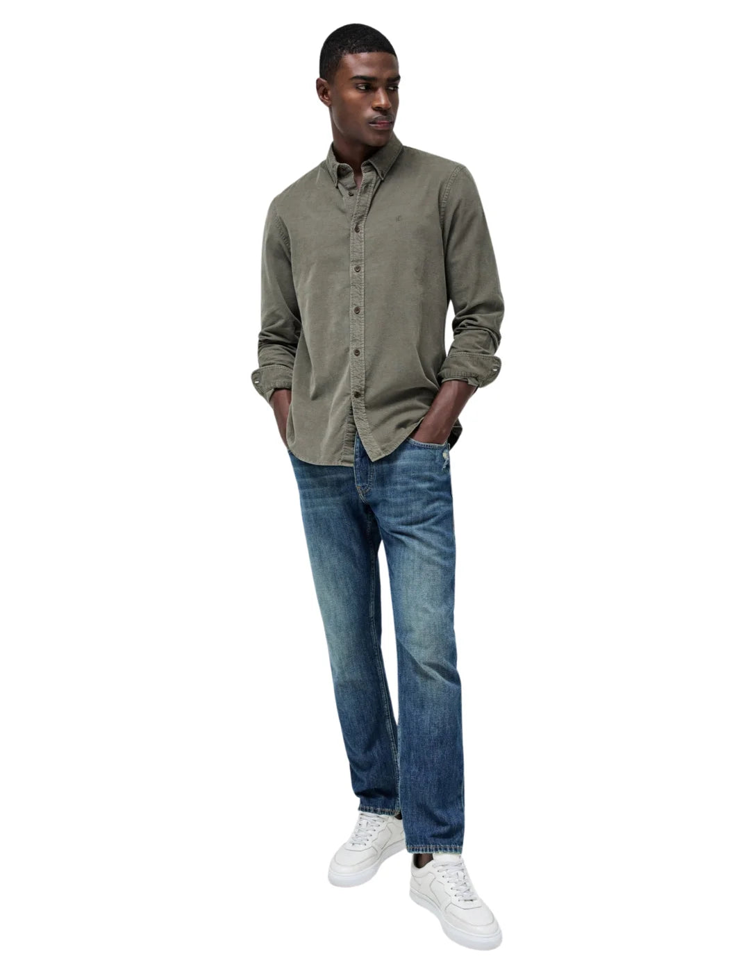 Camisa De Pana Salsa Jeans Verde | Bicos de Fío