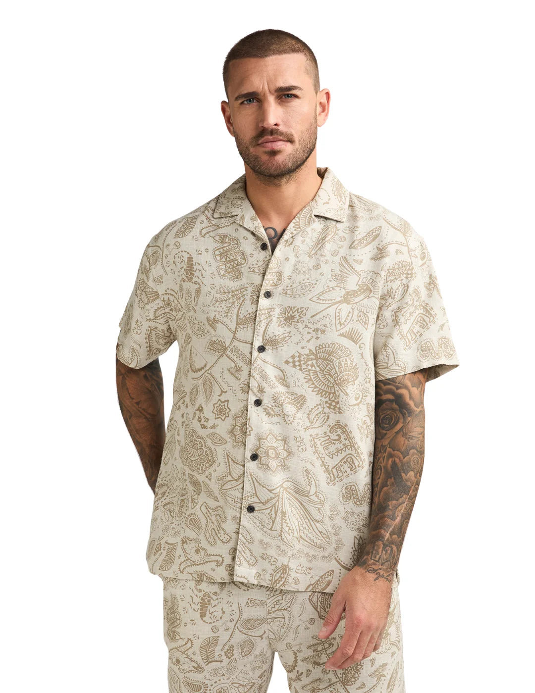 Camisa Petrol Industries México Beige | Bicos de Fío