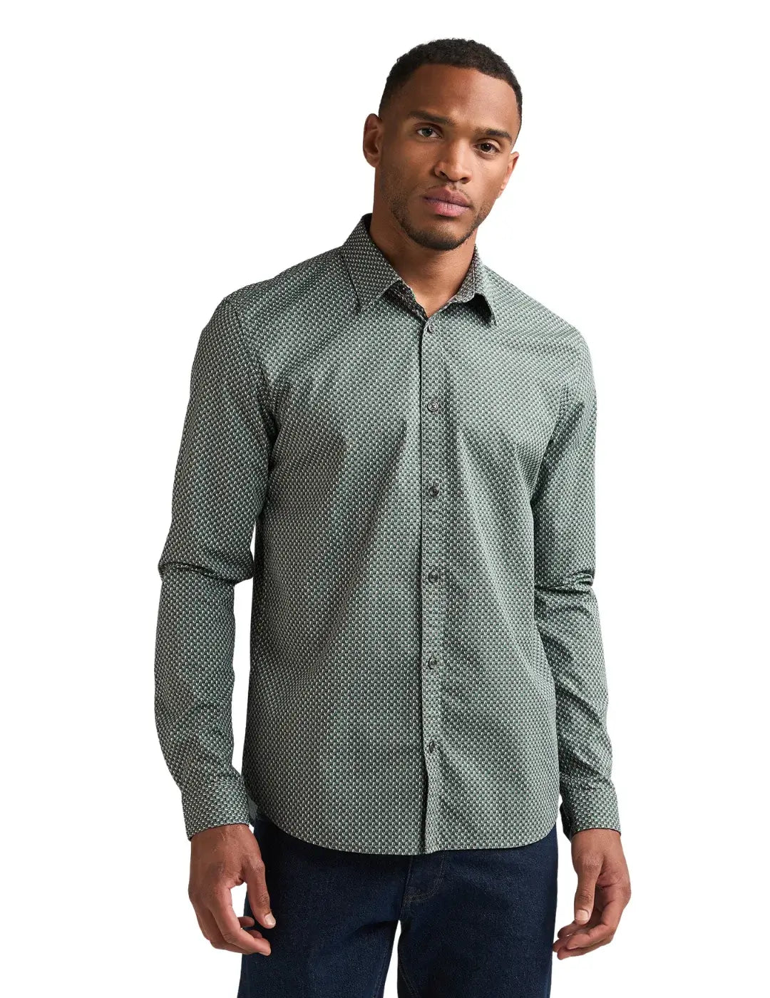 Camisa Petrol Industries SIL 401 Teal Green | Bicos de Fío