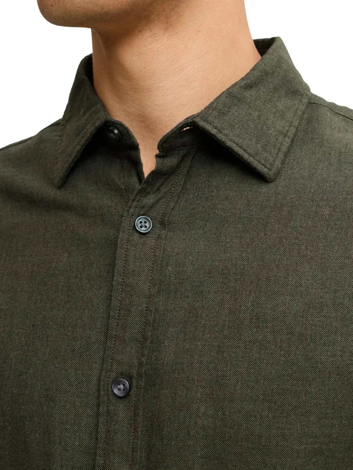 Camisa Jack&Jones Field Melange Verde | Bicos de Fío
