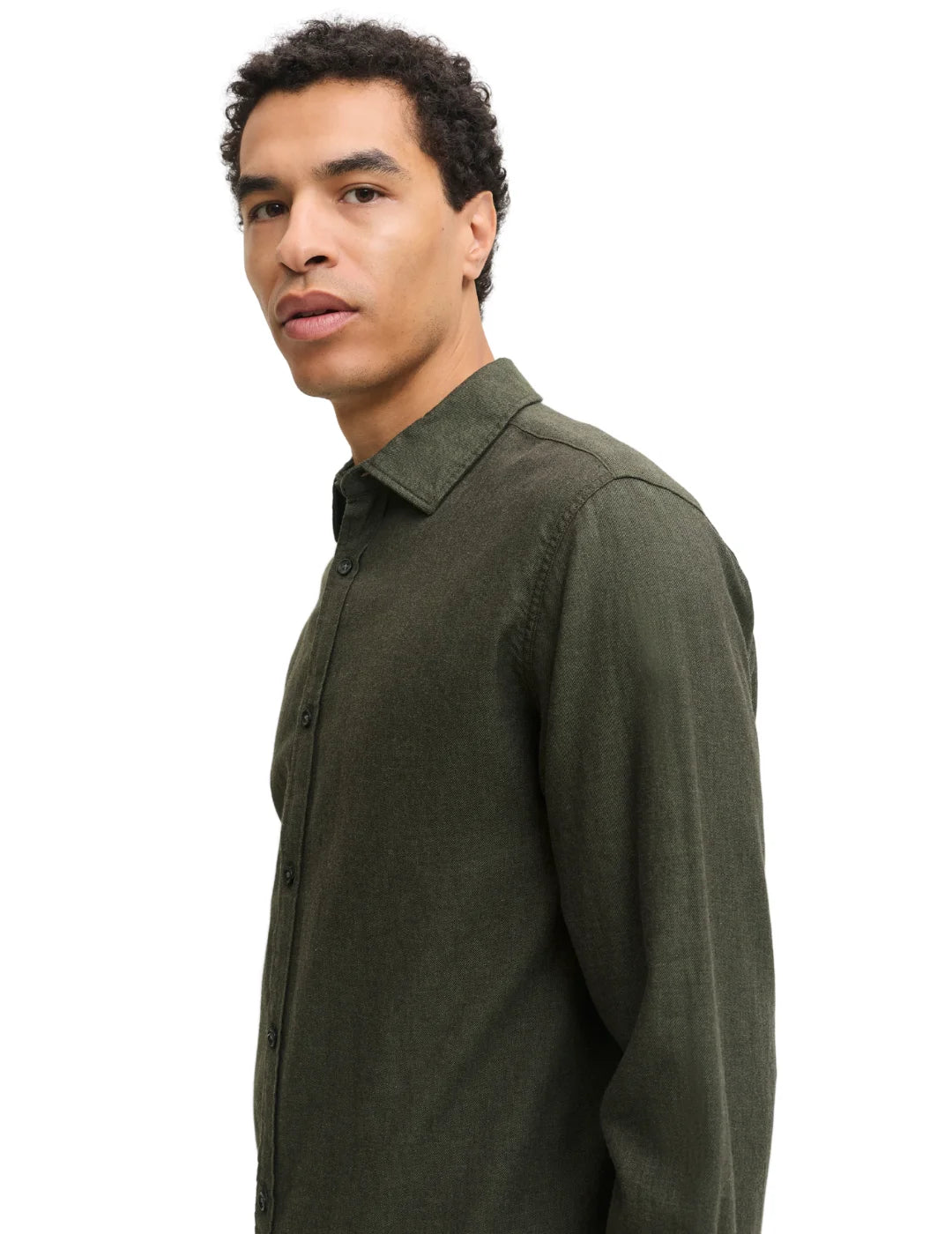 Camisa Jack&Jones Field Melange Verde | Bicos de Fío