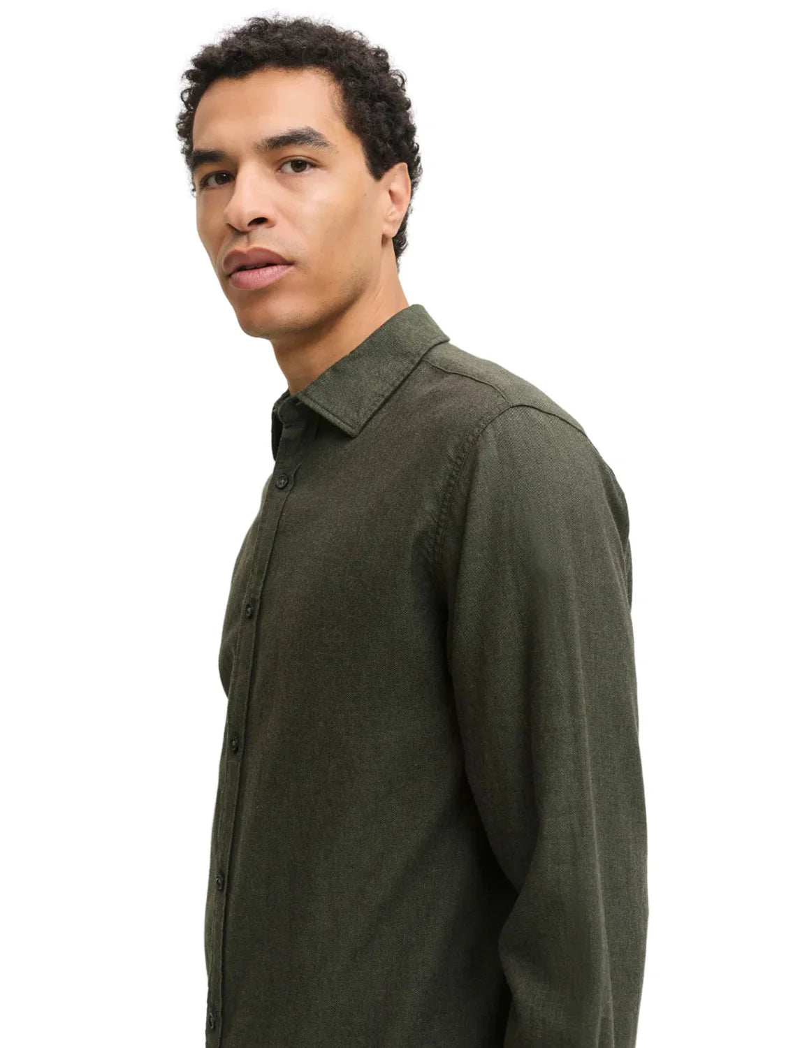 Camisa Jack&Jones Field Melange Verde | Bicos de Fío