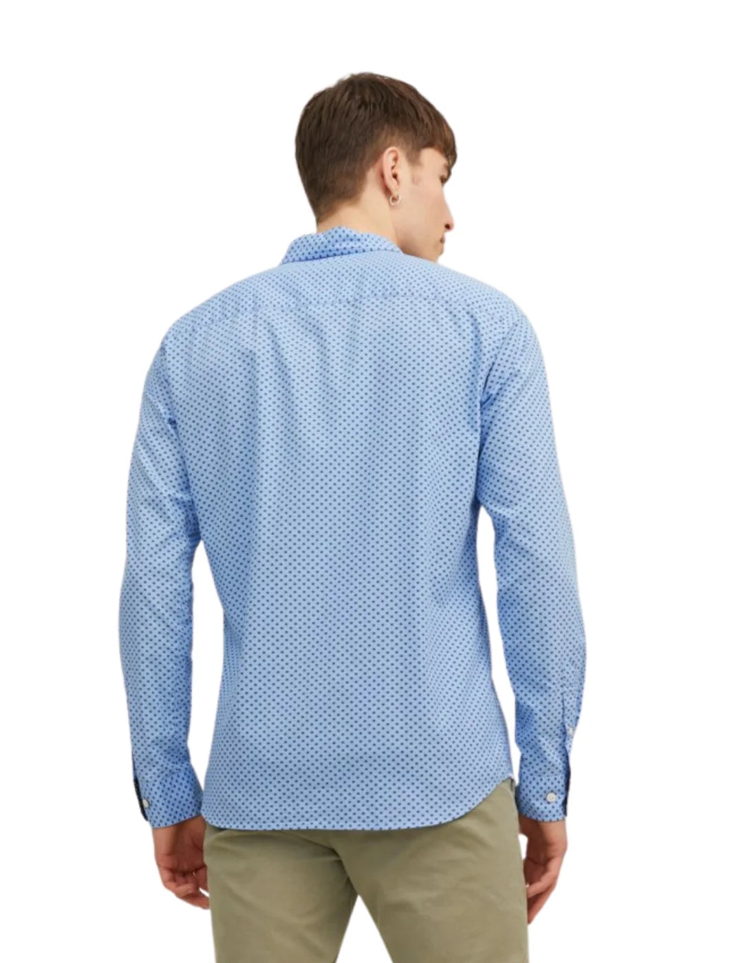 Camisa Estampada Jack & Jones Remy Azul | Bicos de Fío