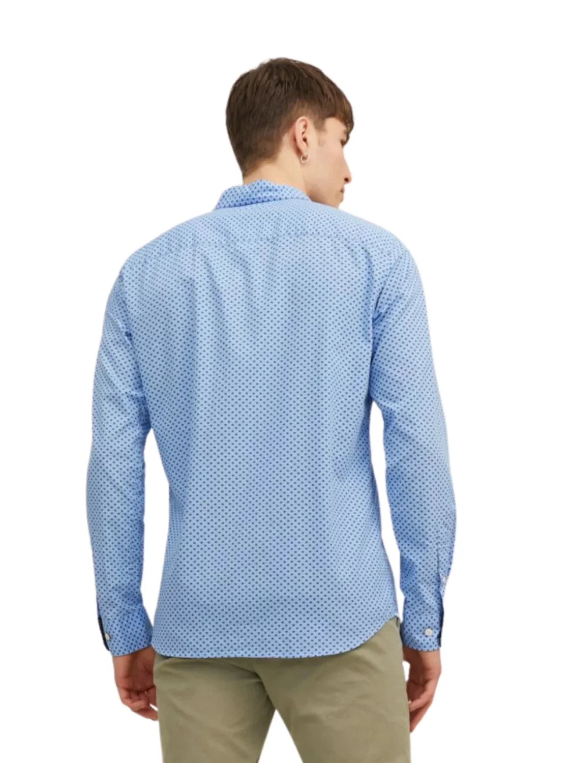 Camisa Estampada Jack & Jones Remy Azul | Bicos de Fío