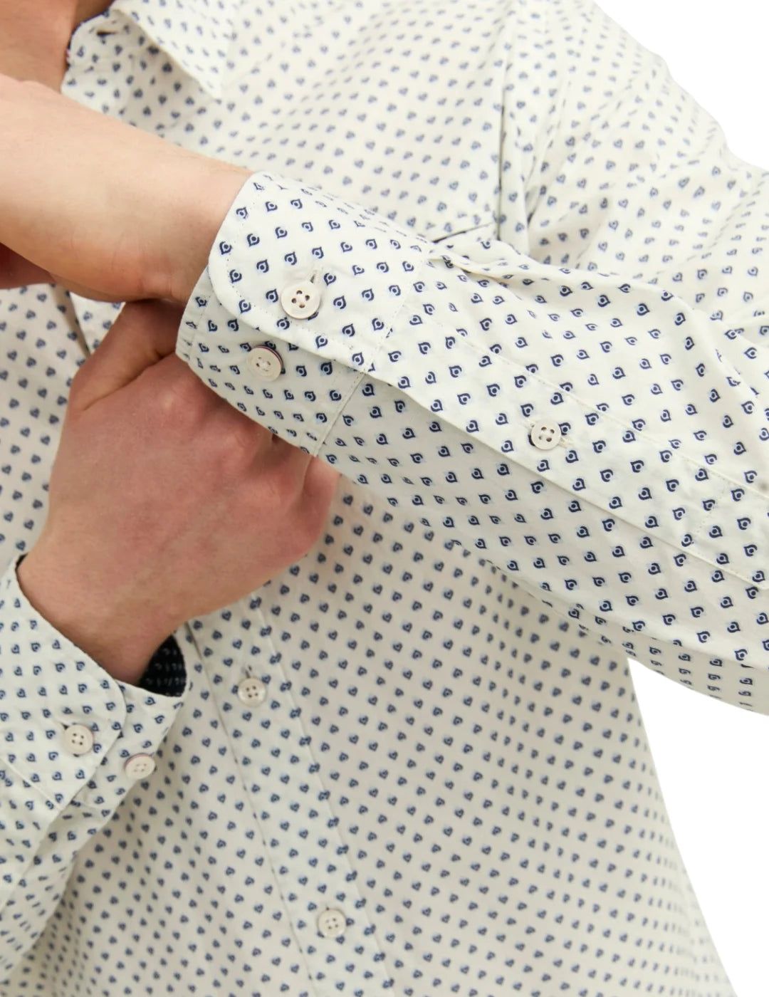 Camisa Estampada Jack & Jones Remy Blanco | Bicos de Fío