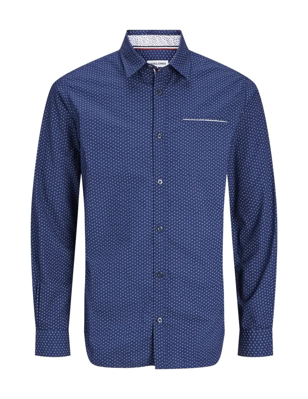 Camisa Estampada Jack & Jones Remy Azul Medieval | Bicos de Fío