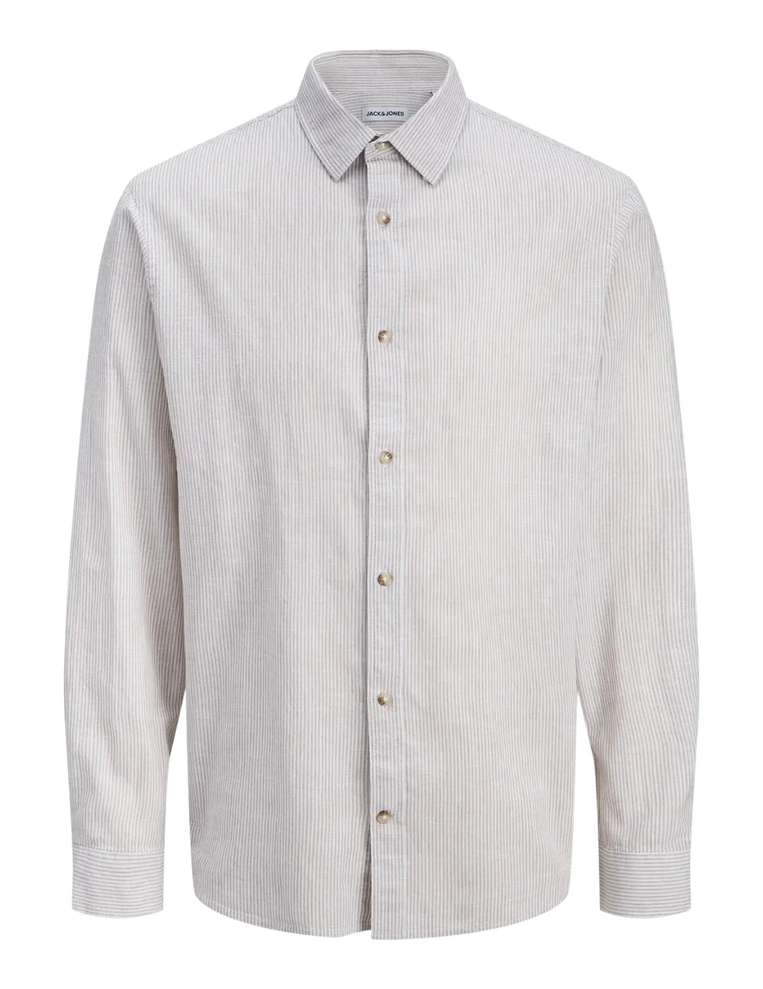 Camisa Lino Jack&Jones Summer Rayas Beige | Bicos de Fío