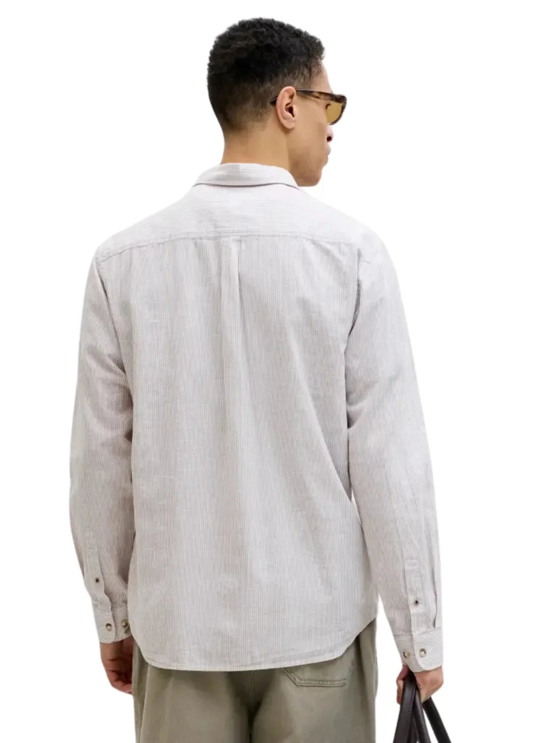 Camisa Lino Jack&Jones Summer Rayas Beige | Bicos de Fío