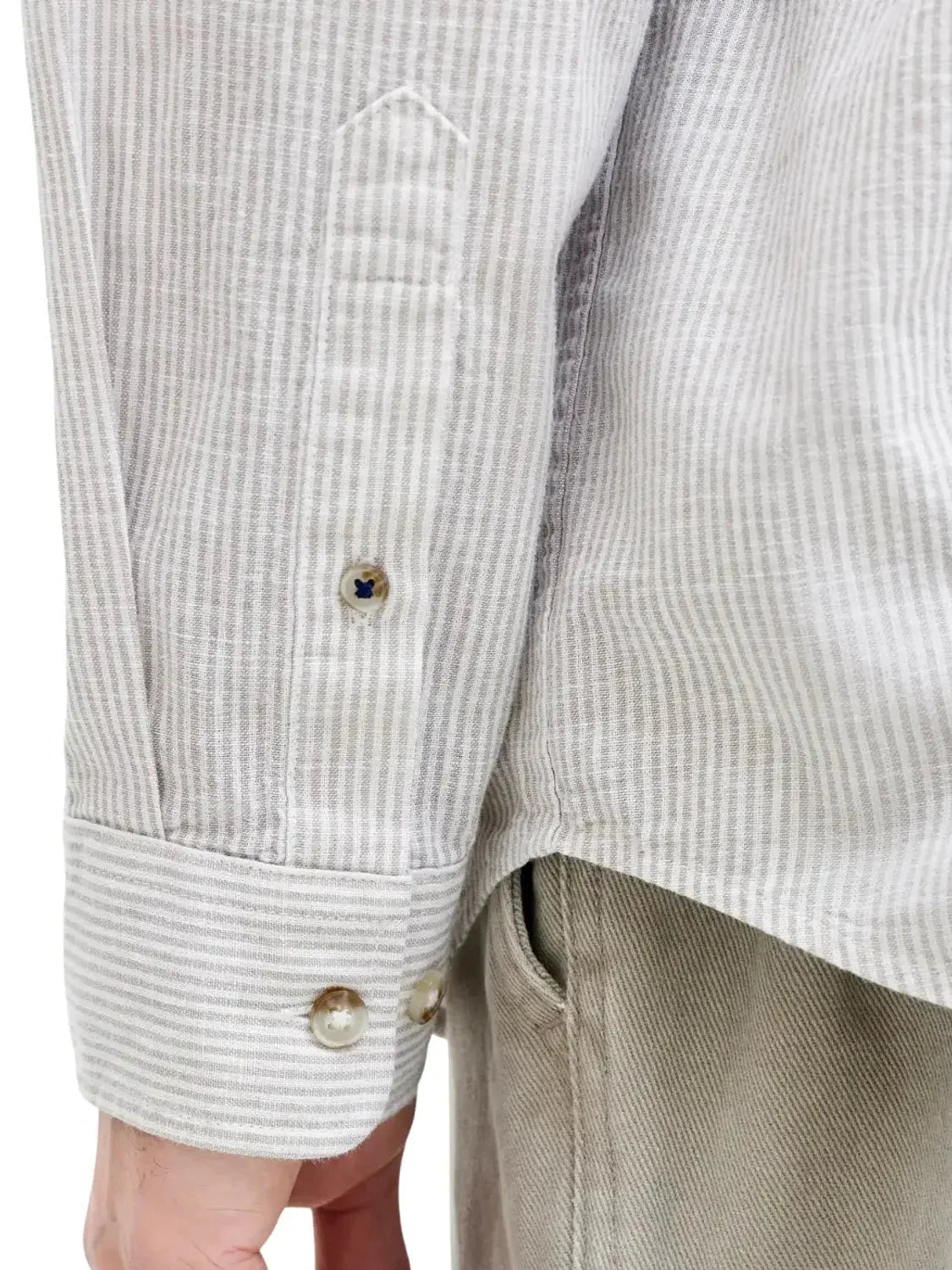Camisa Lino Jack&Jones Summer Rayas Beige | Bicos de Fío