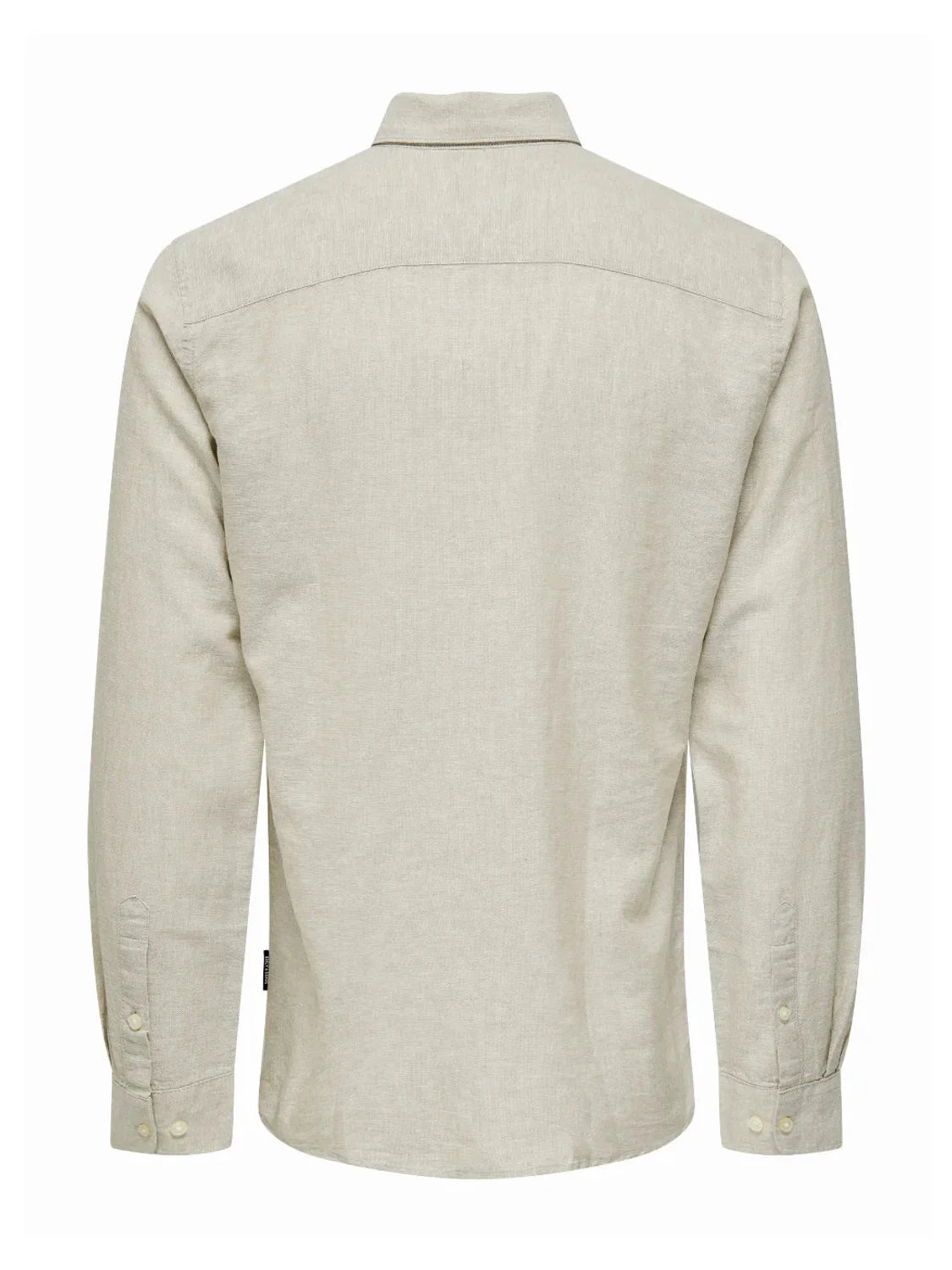 Camisa Lino ONLY&SONS Caiden Beige | Bicos de Fío