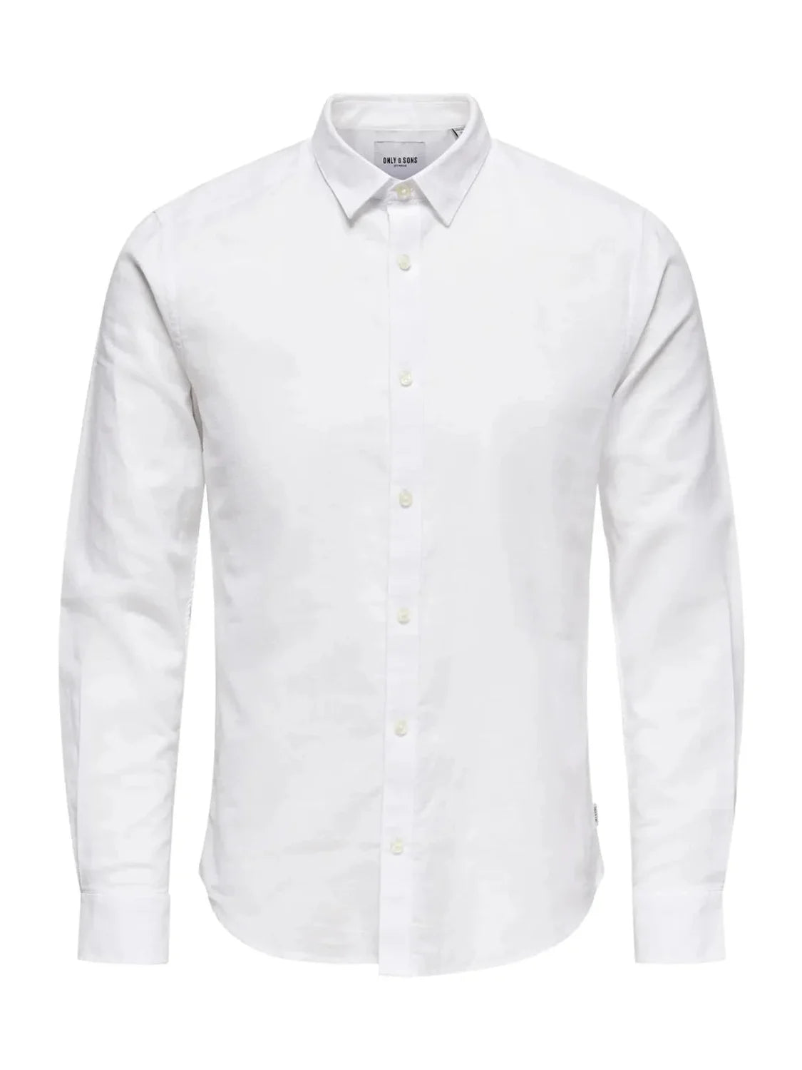 Camisa Lino ONLY&SONS Caiden Blanco | Bicos de Fío