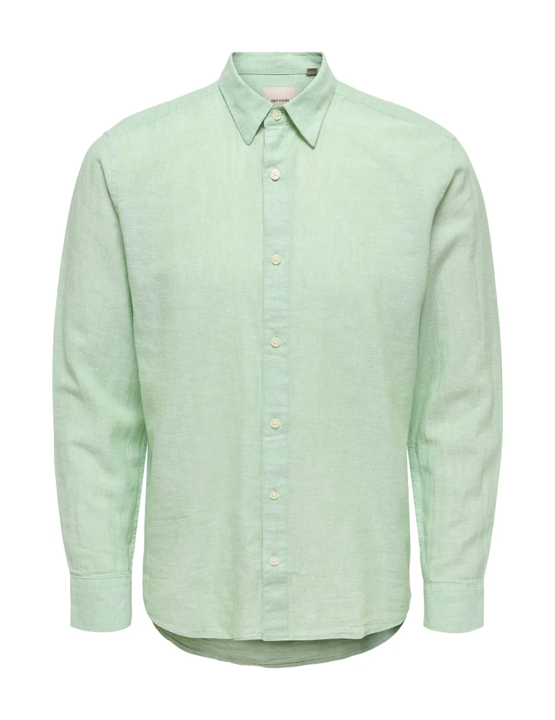 Camisa Lino ONLY&SONS Caiden Verde Quiet | Bicos de Fío