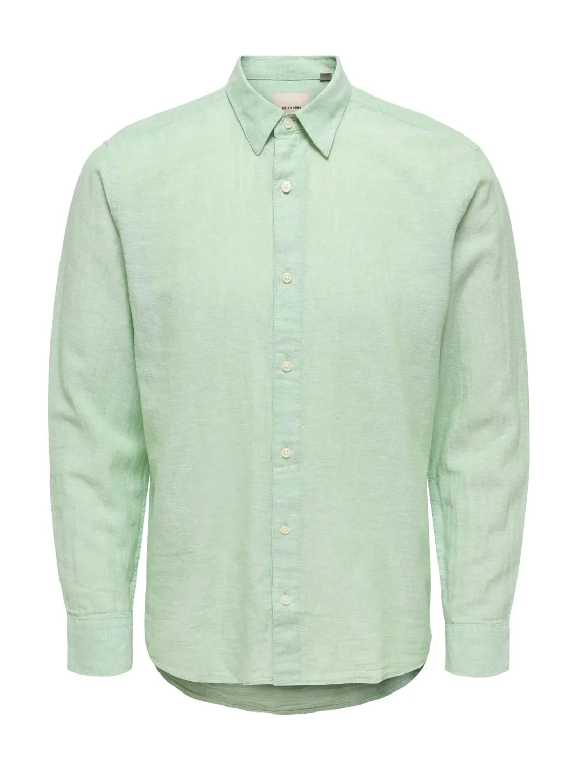 Camisa Lino ONLY&SONS Caiden Verde Quiet | Bicos de Fío