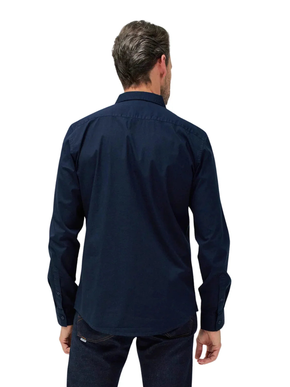 Camisa Lisa Elástica Salsa Jeans Azul Marino | Bicos de Fío