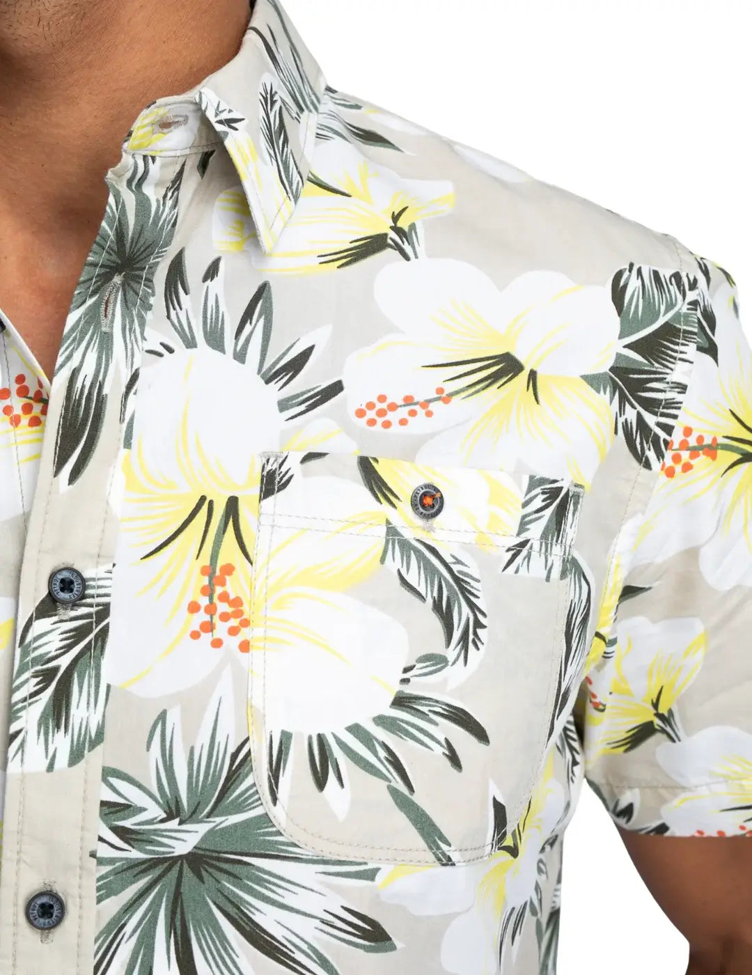 Camisa Petrol Industries Botanical Blanco | Bicos de Fío