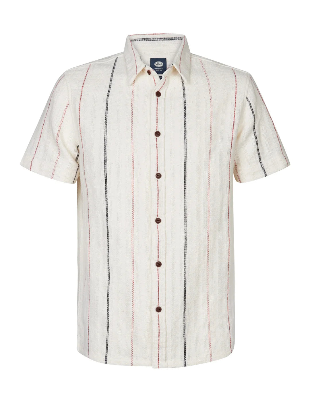 Camisa Manga Corta Petrol Industries Rayas Arena | Bicos de Fío
