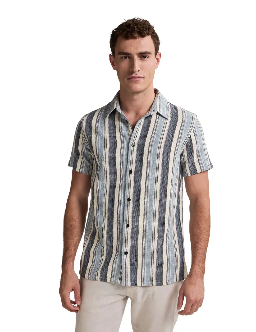Camisa M/C Petrol Industries Reefcrest Azul | Bicos de Fío